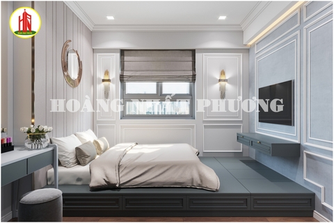 THIẾT KẾ NỘI THẤT CĂN HỘ SAIGON SOUTH RESIDENCES (A12A.10) 77M2 TÂN CỔ ĐIỂN