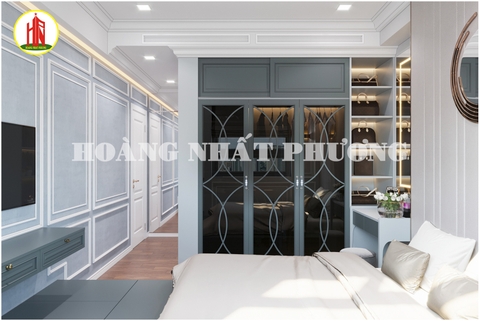 THIẾT KẾ NỘI THẤT CĂN HỘ SAIGON SOUTH RESIDENCES (A12A.10) 77M2 TÂN CỔ ĐIỂN