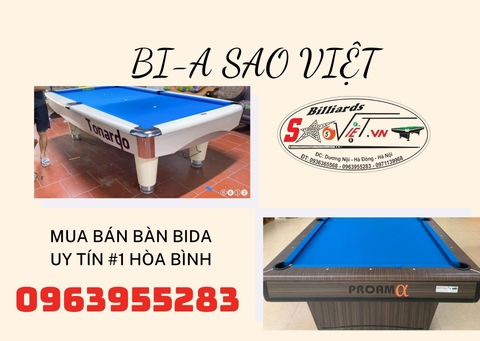 Mua bán bàn bida Hòa Bình giá rẻ | Thiết kế bàn Bi A trọn gói từ A-Z