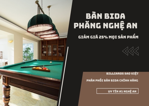 Thiết kế bàn bida phăng Nghệ An độc quyền uy tín & chuyên nghiệp
