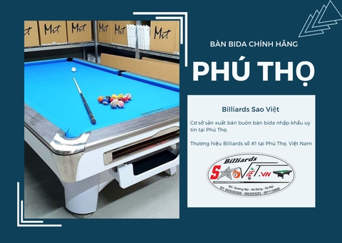 Mua bàn bida Phú Thọ giá rẻ 15% - Tặng kèm phụ kiện