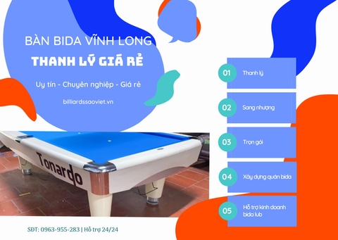 Mua Bàn Bida Phăng Vĩnh Long: Cơ Hội Độc Quyền Năm 2024!