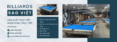 Billiards Sao Việt chuyên cung cấp vật tư, phụ kiện các môn bi-a, bóng bàn, bi lắc