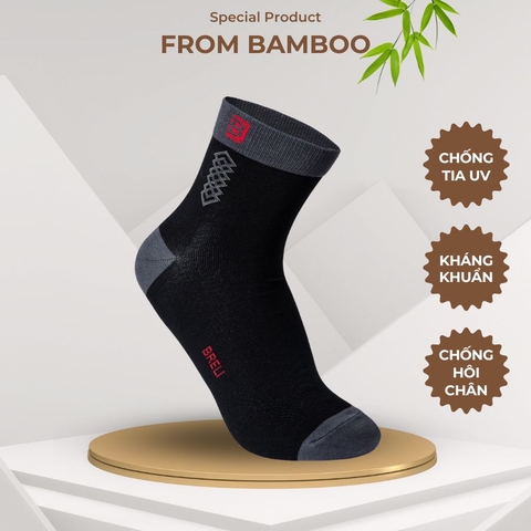 Tất nam cổ cao Bamboo BRELI - BTB2254-BLK