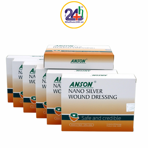 Băng dán Anson Nano silver wound dressing 5,5x 7,5cm
