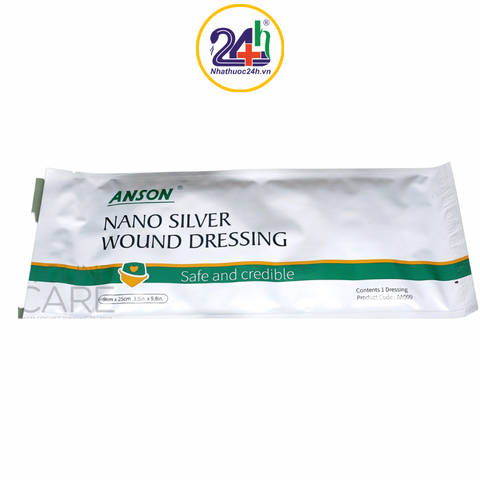 Băng dán Anson Nano sliver wound dressing 9x 25cm