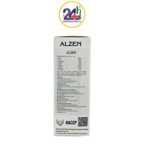 Alzen - Viên Uống Bổ Sung Dưỡng Chất, Tăng Sức Đề Kháng Cho Cơ Thể