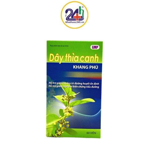 Dây Thìa Canh Khang Phú Lọ 60 Viên - Ổn Định Đường Huyết, Giảm Nguy Cơ Biến Chứng Tiểu Đường