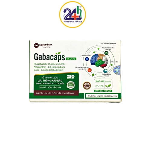 Gabacaps Medivista - Thực Phẩm Chức Năng Cải Thiện Tuần Hoàn Não