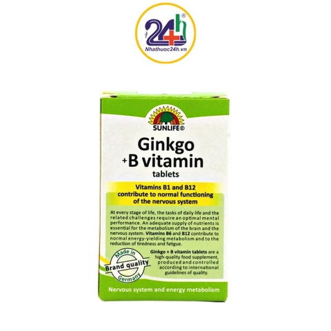 Ginkgo +B vitamin - Viên Uống  Bổ Sung Dưỡng Chất Cho Não Bộ