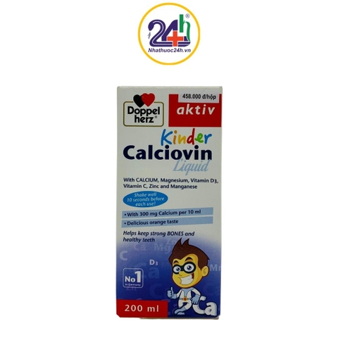 Kinder Calciovin Liquid 200ml Doppelherz - Bổ Sung Calci Hữu Cơ Cho Bé