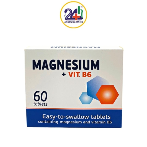 Magnesium + vit.b6 60v - Hỗ Trợ Hệ Thần Kinh, Bổ Sung Vitamin B6 Và Magie