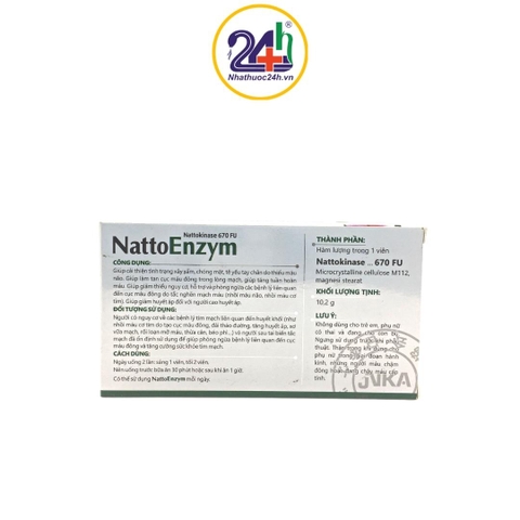 NattoEnzym 670 - Hỗ Trợ Ngăn Ngừa Tai Biến Mạch Máu Não, Tăng Cường Lưu Thông Máu