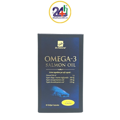 Omega-3 Salmon oil 90 viên - Viên Uống Dầu Cá Hồi, Nâng Cao Sức Đề Kháng  Vad Tăng Cường Chức Năng Lão Bộ