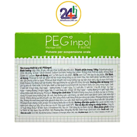 PEGinpol - Bột Giúp Nhuận Tràng, Trị Táo Bón, Kích Thích Tiêu Hóa Cho Trẻ