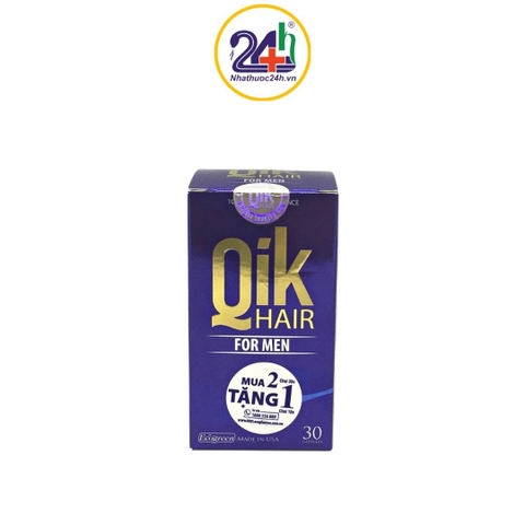 Qik Hair For Men - Viên Uống Giảm Rụng Tóc Dành Cho Nam Giới