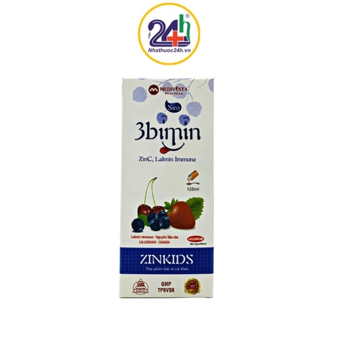 Siro 3bimin Zinkids  - Tăng Cường Sức Đề Kháng, Cải Thiện Tiêu Hóa