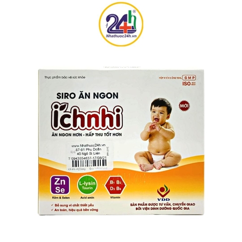 Siro Ăn Ngon Ích Nhi 20 ống/h - Bổ Sung Vi Chất, Cải Thiện Biếng Ăn