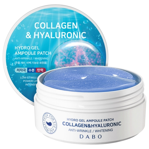 Miếng đắp xóa nếp nhăn & bọng nước, làm mờ thâm nám, dưỡng ẩm DABO HYDRO GEL AMPOULE PATCH  COLLAGEN & HYALURONIC