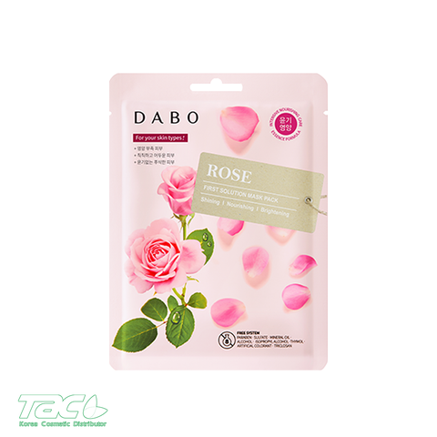 Bộ 10 miếng mặt nạ Tinh chất Hoa hồng - Dabo First Solution Mask Pack Rose