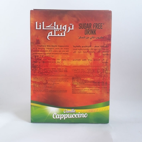 Cà phê hòa tan Tropicana Slim Cappuccino với chiết xuất cỏ ngọt 96g-Cafe cho người tiểu đường