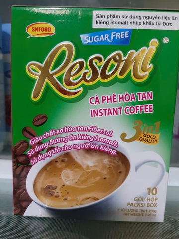 Cafe sữa Resoni dành cho Người Tiểu Đường