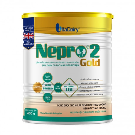 Sữa Nepro 2 Gold 400g (người chạy thận, dùng được cho bệnh nhân tiểu đường)- Hỗ trợ đến 30k phí vận chuyển khi mua từ 3 hộp trở lên