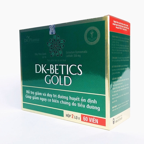 Viên Tiểu Đường DK Betics Gold Từ Dây Thìa Canh Lá To ( Hộp 2 Lọ X 60 Viên)- Hàng chính hãng, Miễn phí vận chuyển, mua từ 2 hộp trở lên giá giảm hơn