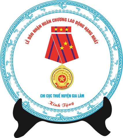 Đĩa sứ in logo