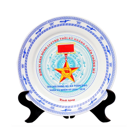 Đĩa sứ in logo