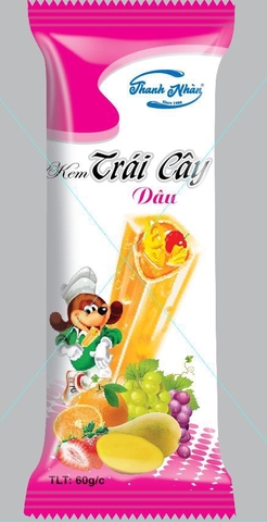 KEM TRÁI CÂY VỊ DÂU - T100