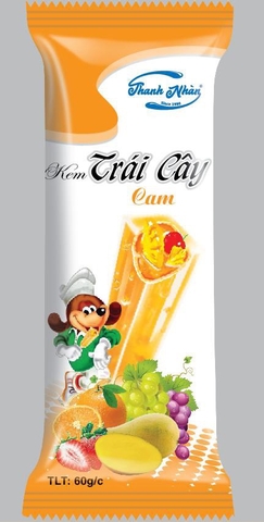 KEM TRÁI CÂY VỊ CAM - T100