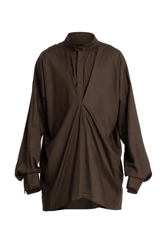 Pleated Shirt (Olive)