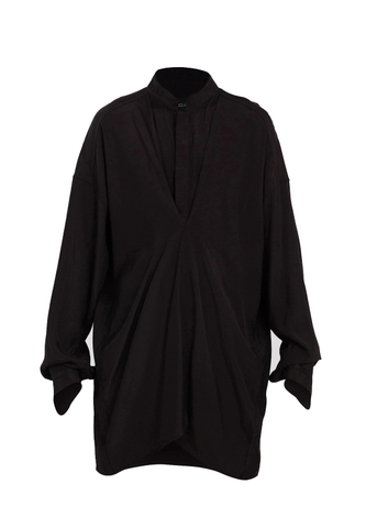 Pleated Shirt (Black)