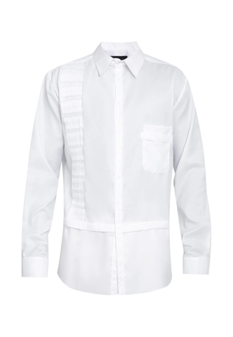 Pleated Shirt (White)