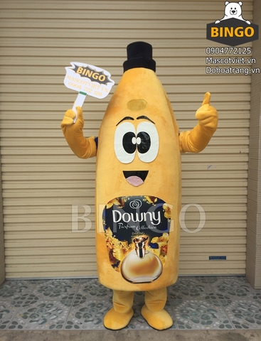 Mascot Mô Hình Chai Downy Màu Vàng