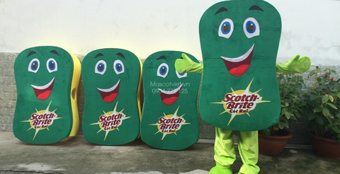 Mascot miếng rửa chén