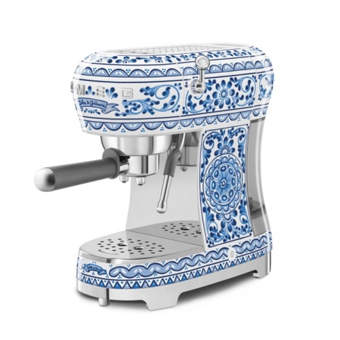 Máy pha cafe Espresso SMEG ECF02DGBEU họa tiết Dolce&Gabbana xanh gốm