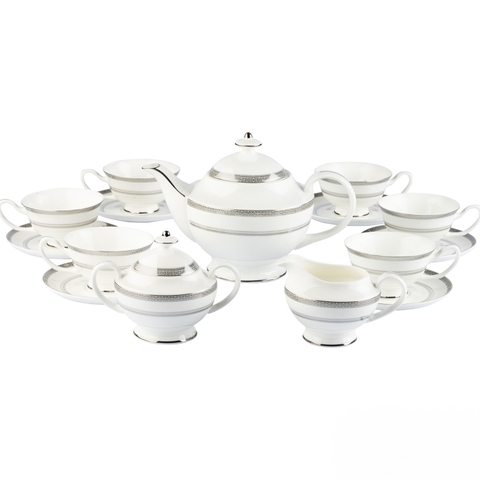 Bộ cafe sứ xương Imperial London bạch kim Anh (15 chi tiết)