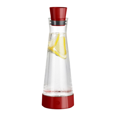 Bình giữ lạnh Emsa Flow Slim Friends Glaskaraffe Carafe đỏ 1L 515476