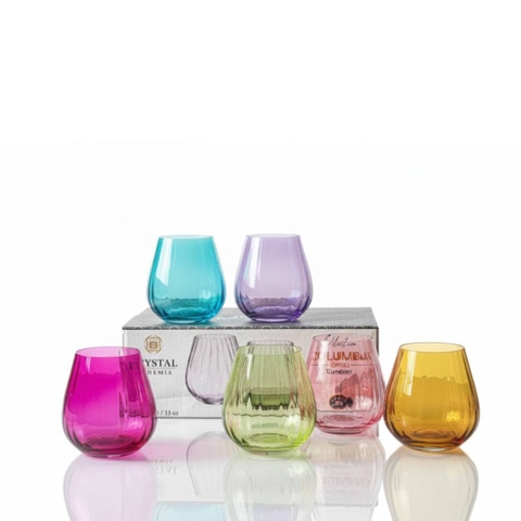 Bộ 6 cốc màu Bohemia Columba Optic Tumbler 380ml
