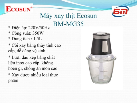 MÁY XAY THỊT ECOSUN BM-MG35