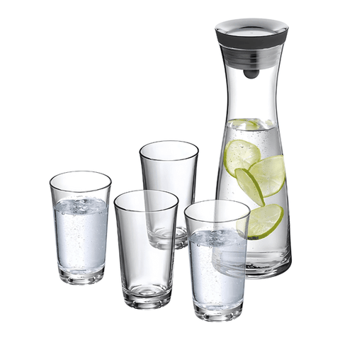 Bộ bình cốc đựng nước thủy tinh WMF Decanter (1 bình 1L và 4 cốc 250ml)