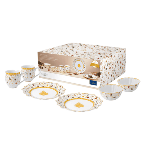 Set 6 đồ ăn sáng  Villeroy & Boch Toys Delight c phiên bản Giáng sinh made in Germany