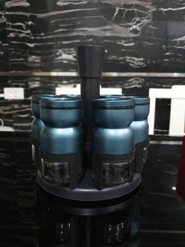 Set 6 lọ đựng gia vị khô Schafer kèm giá để xoay 360 độ