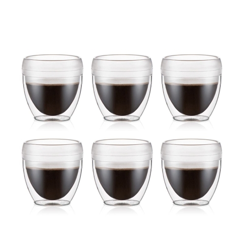 Sét 6 cốc 2 lớp cách nhiệt Bodum Pavina 250ml