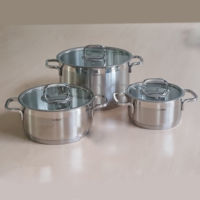BỘ NỒI COOKEVER HÀN QUỐC 3 CHIẾC NẮP KÍNH