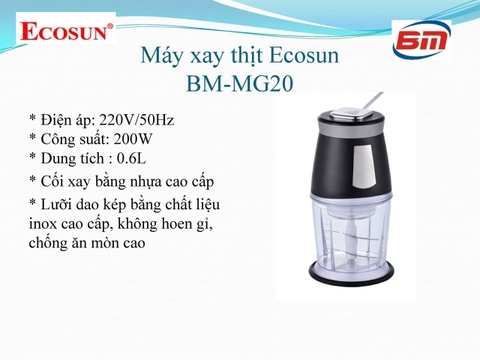 MÁY XAY THỊT ECOSUN BM-MG20