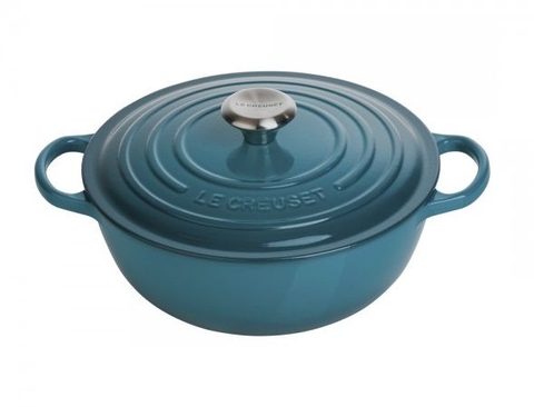 Nồi Gang sâu lòng LE CREUSET La Marmite Deep Teal 26cm