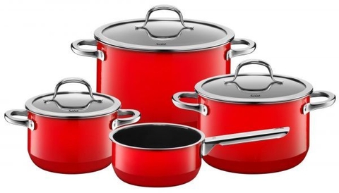 Bộ nồi 4 món Silit Passion Red có quánh - Made In Germany